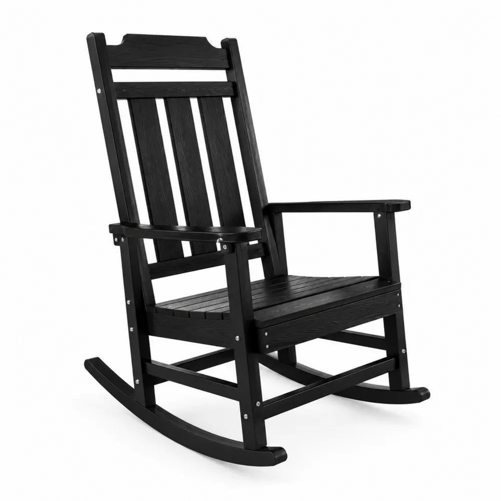 Chaise à bascule en bois Noir