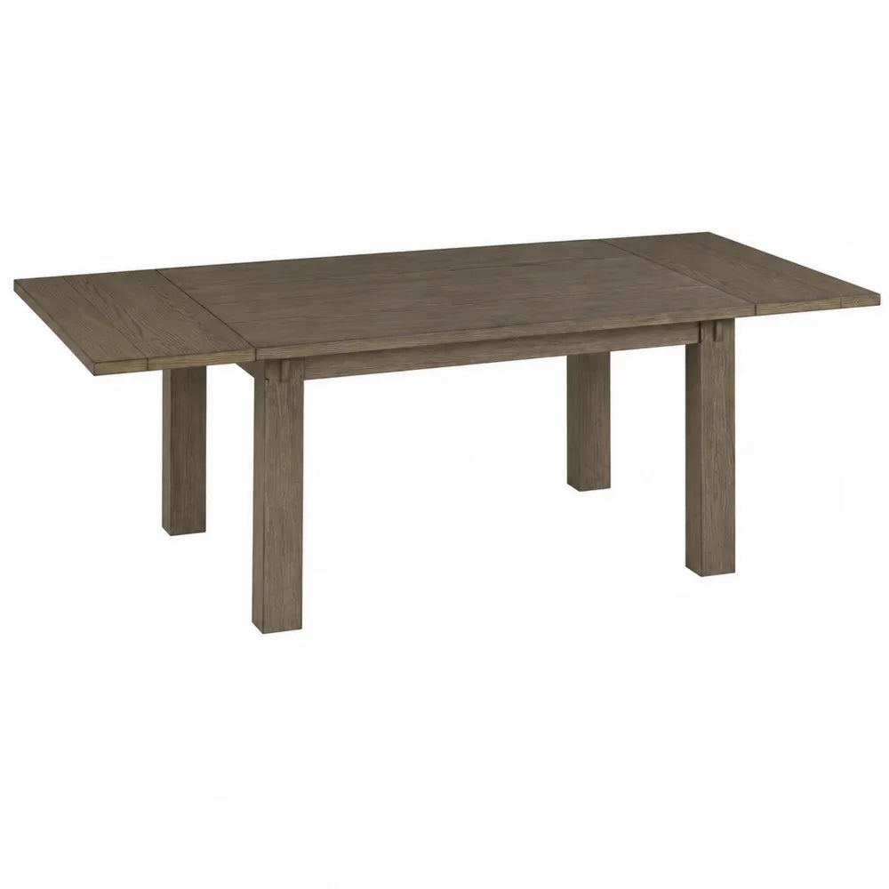 Table à manger extensible en bois de chêne brun