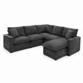 Canapé d'angle en tissu anthracite