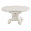 Table à manger ronde en bois blanc