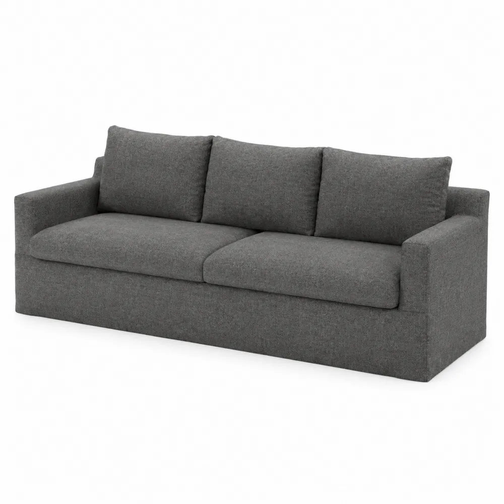 Canapé tissu gris 3 places
